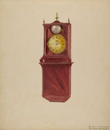 Wall Clock Antique, c. 1938. Creator: Jordan E.