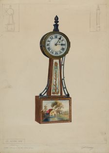 Wall Clock, c. 1936. Creator: Thomas Holloway