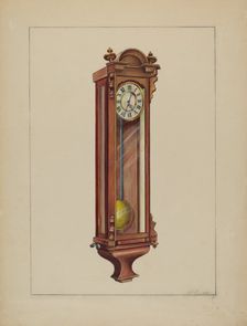 Wall Clock, c. 1937. Creator: John Cutting