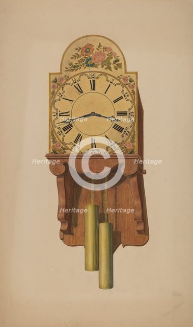 Wall Clock, c. 1938. Creator: Therkel Anderson.