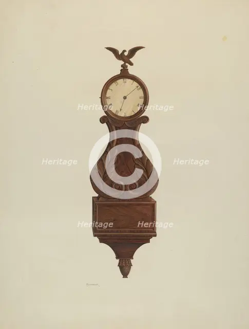 Wall Clock, c. 1938. Creator: Ernest Busenbark.
