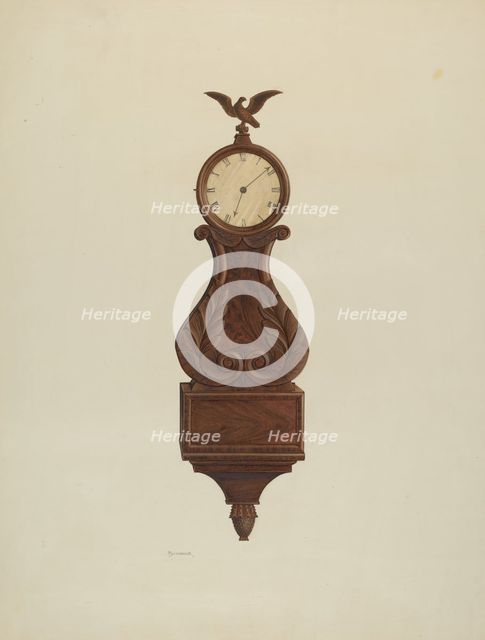 Wall Clock, c. 1938. Creator: Ernest Busenbark.