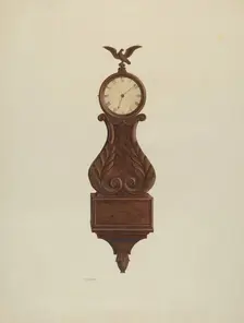 Wall Clock, c. 1938. Creator: Ernest Busenbark