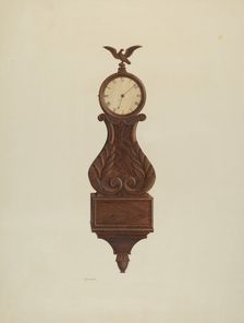 Wall Clock, c. 1938. Creator: Ernest Busenbark