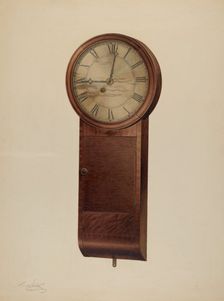 Wall Clock, c. 1938. Creator: Frank Wenger