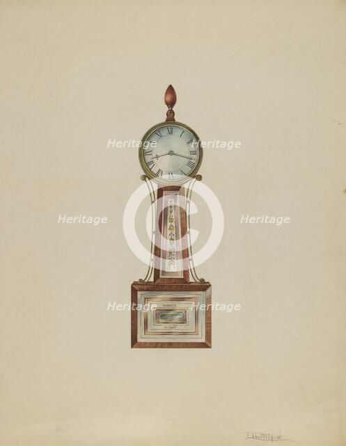 Wall Clock, c. 1938. Creator: Lawrence Phillips.