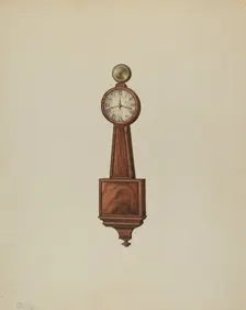 Wall Clock, c. 1938. Creator: Lawrence Phillips