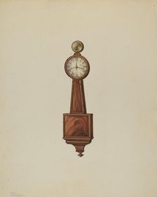 Wall Clock, c. 1938. Creator: Lawrence Phillips