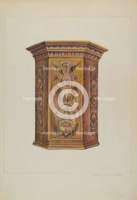 Wall Cupboard, 1935/1942. Creator: Samuel W. Ford.