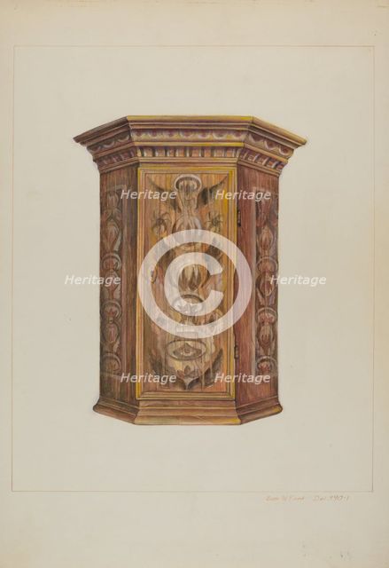 Wall Cupboard, 1935/1942. Creator: Samuel W. Ford.