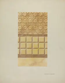 Wall Decoration, on Adobe Ranch House, c. 1939. Creator: Frank C. Barks