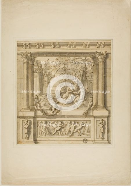 Wall Decoration with Story of Egeria & Numa Pompilius, 1695/1734. Creator: Sir James Thornhill.