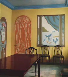 Wall decorations in a flat at Portman Court 1933
