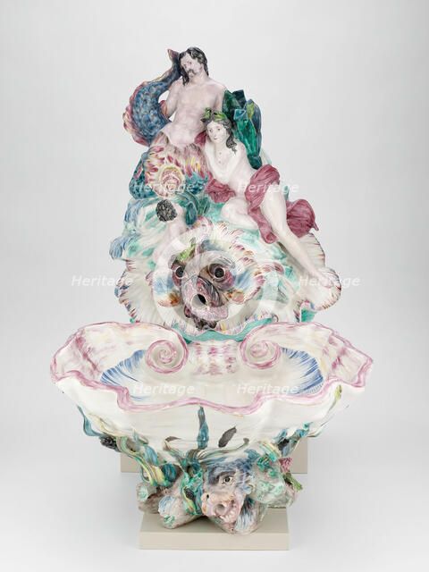 Wall Fountain and Basin, Sceaux, c. 1755. Creator: Sceaux Faience Manufactory.
