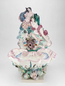 Wall Fountain and Basin, Sceaux, c. 1755. Creator: Sceaux Faience Manufactory
