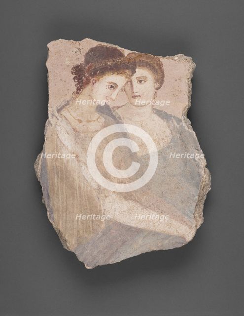 Wall Fragment with Two Women, A.D. 1-75. Creator: Unknown.