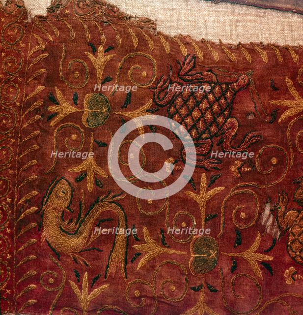 Wall- hanging embroidered with Tortoise and Fish from Noin Ula, c1st century BC. Artist: Unknown.