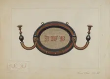 Wall Hat Rack, c. 1937. Creator: Vincent P. Rosel