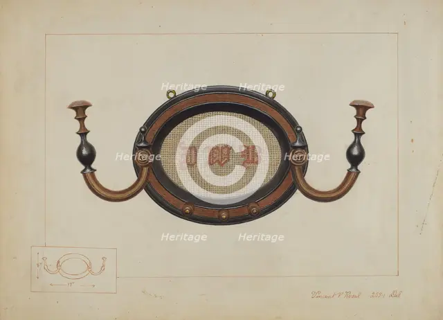 Wall Hat Rack, c. 1937. Creator: Vincent P. Rosel.