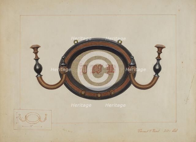 Wall Hat Rack, c. 1937. Creator: Vincent P. Rosel.