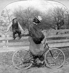 Wall I Swan, What Won't Them City Folks Do? Artist: Keystone View Company