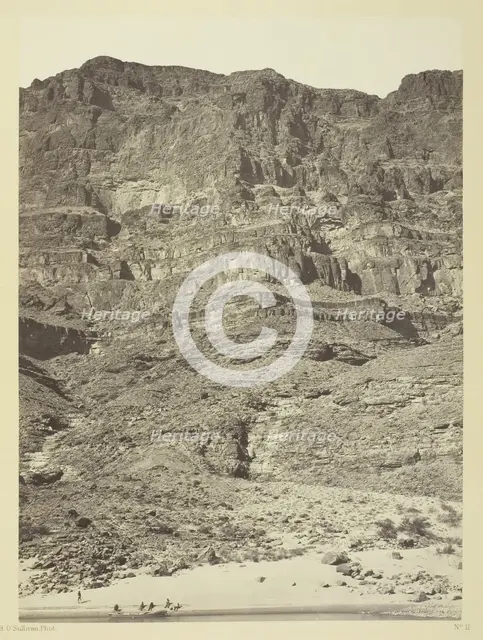 Wall in the Grand Cañon, Colorado River, 1871. Creator: Tim O'Sullivan.