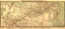 Wall map showing Russian railroads, navigable rivers, highways, and shipping routes, 1901. Creator: Unknown