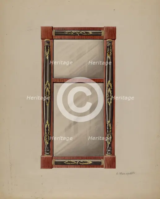 Wall Mirror, c. 1938. Creator: Raymond Manupelli.