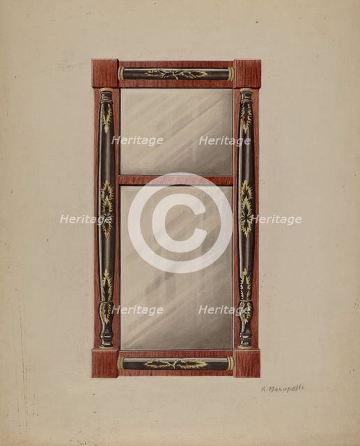Wall Mirror, c. 1938. Creator: Raymond Manupelli.