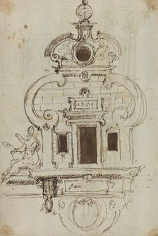 Wall Monument with an Armillary Sphere [verso], 1571. Creator: Unknown