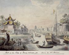 Wall of the City of Yang-teheou-foo, drawn by Mr. Barrow, 1793. Creator: John Barrow