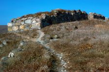 Wall of the pre-historic site at Phyllakopi on Milos, 31st century BC