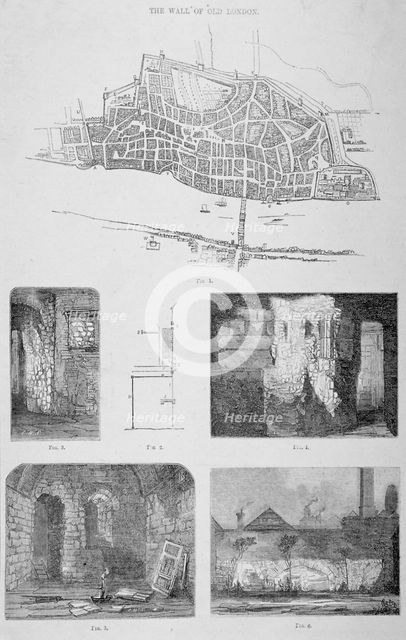 Wall of London, 1820.                                                   Artist: Anon