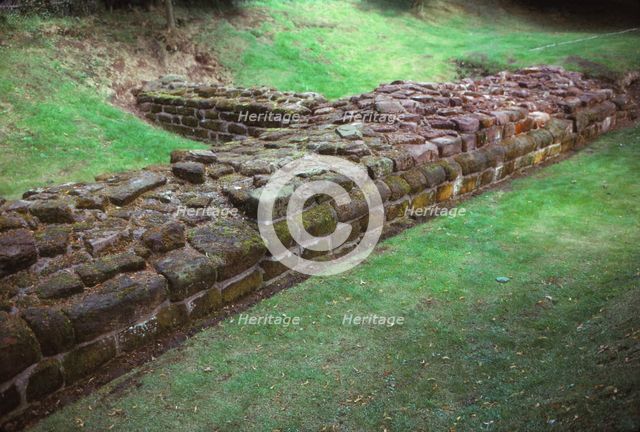 Wall of Roman Town, Aldborough, Yorkshire, 20th century. Artist: CM Dixon.