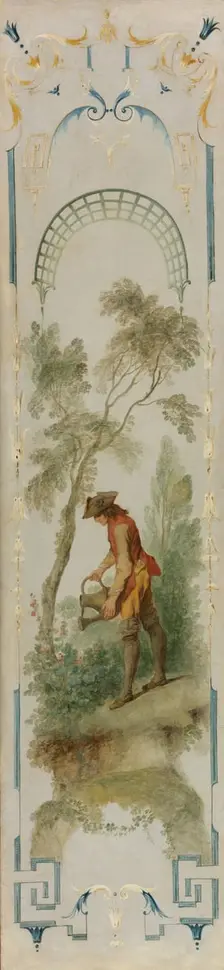 Wall Panals: The Gardener, Horticlture, The Vineyard, The See-Saw, The Swing, c. 1723-1727. Creator: Nicolas Lancret (French, 1690-1743)