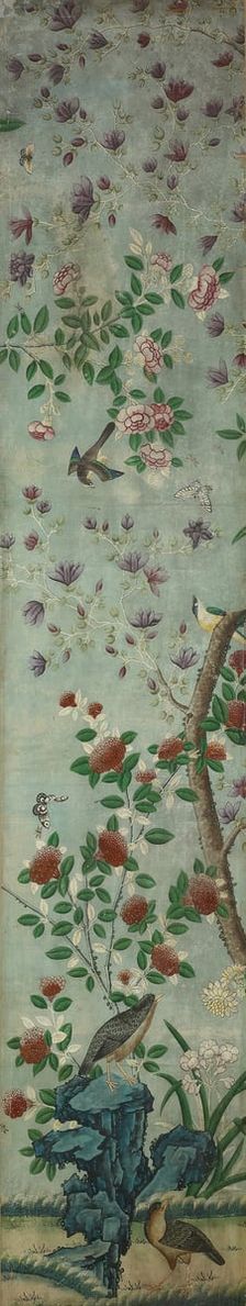 Wall Panel: Birds and Flowers, France, 1800/25. Creator: Unknown