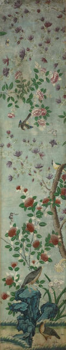 Wall Panel: Birds and Flowers, France, 1800/25. Creator: Unknown