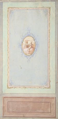 Wall Panel Design, 19th century. Creator: Anon