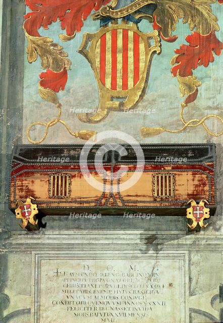 Wall Paintings and tomb of the Count of Barcelona Ramon Berenguer I 'the Older' (1024 - 1076).