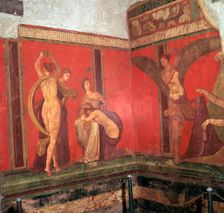 Wall-paintings from the Villa of the Mysteries, Pompeii, 1st century. Creator: Unknown