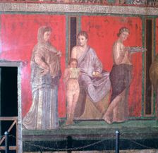 Wall-paintings from the Villa of the Mysteries, Pompeii, 1st century. Creator: Unknown