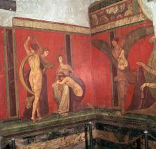 Wall-paintings from the Villa of the Mysteries, Pompeii, 1st century. Creator: Unknown