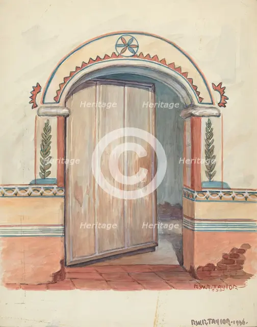 Wall Painting, 1936. Creator: Robert W.R. Taylor.
