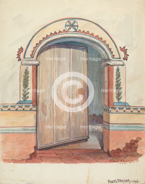 Wall Painting, 1936. Creator: Robert W.R. Taylor.