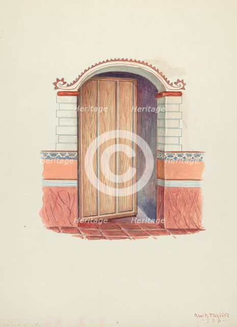Wall Painting, 1936. Creator: Robert W.R. Taylor.