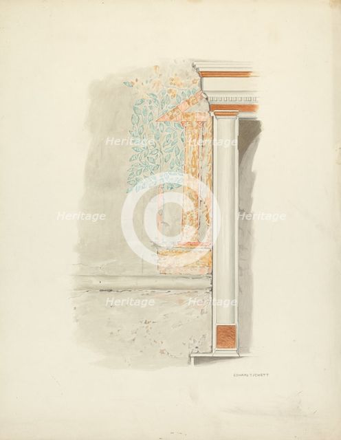 Wall Painting, 1939. Creator: Edward Jewett.