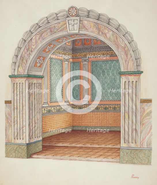 Wall Painting, 1939. Creator: Hal Blakeley.