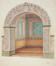 Wall Painting, 1939. Creator: Hal Blakeley