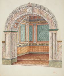 Wall Painting, 1939. Creator: Hal Blakeley