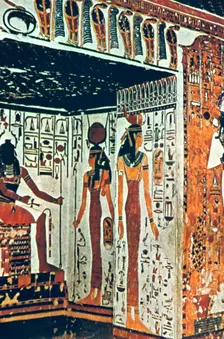 Wall Painting, Tomb of Nefertiti, Thebes, Egypt